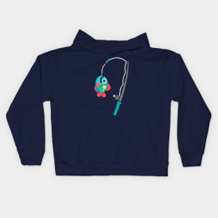 Emoji Fishing Rod Cute Funny Kids Men Women Gift Kids Hoodie